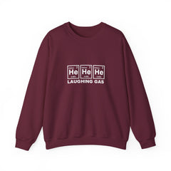 Laughing Gas Crewneck Sweatshirt — He He He Chemical Element Design