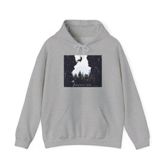 Forest Silhouette Hoodie — 'Come Follow Me' Outdoor Adventure Sweatshirt