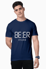 Unisex "Beer Time" Navy Blue Premium Supima T-Shirt