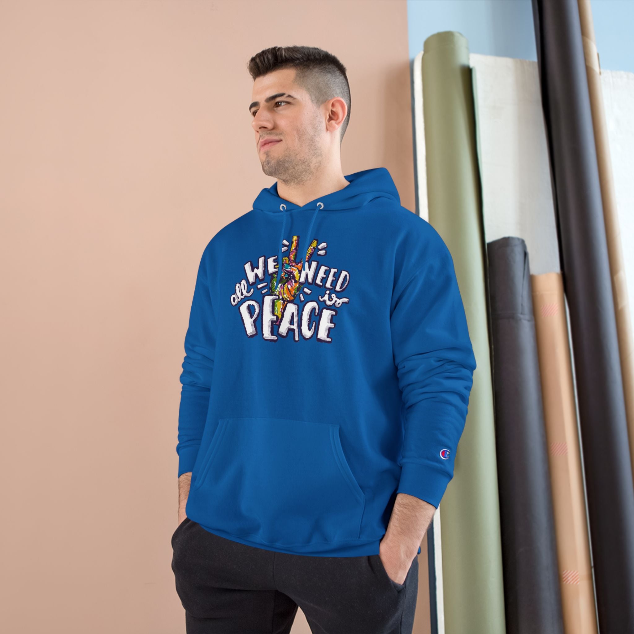 Hoodie — 'All We Need Is Peace' Graphic Pullover