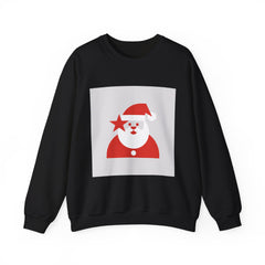 Minimal Santa Graphic Sweatshirt | Modern Santa, Geometric Holiday Crewneck