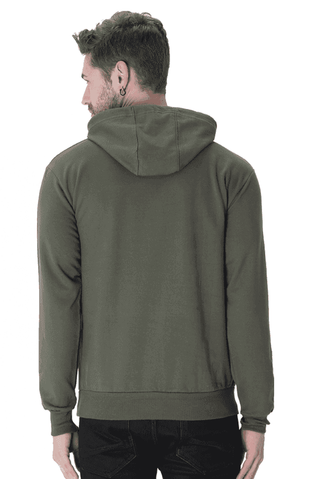 Men's Urban Olive Green Hooded Sweatshirt