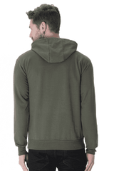 Men's Urban Olive Green Hooded Sweatshirt