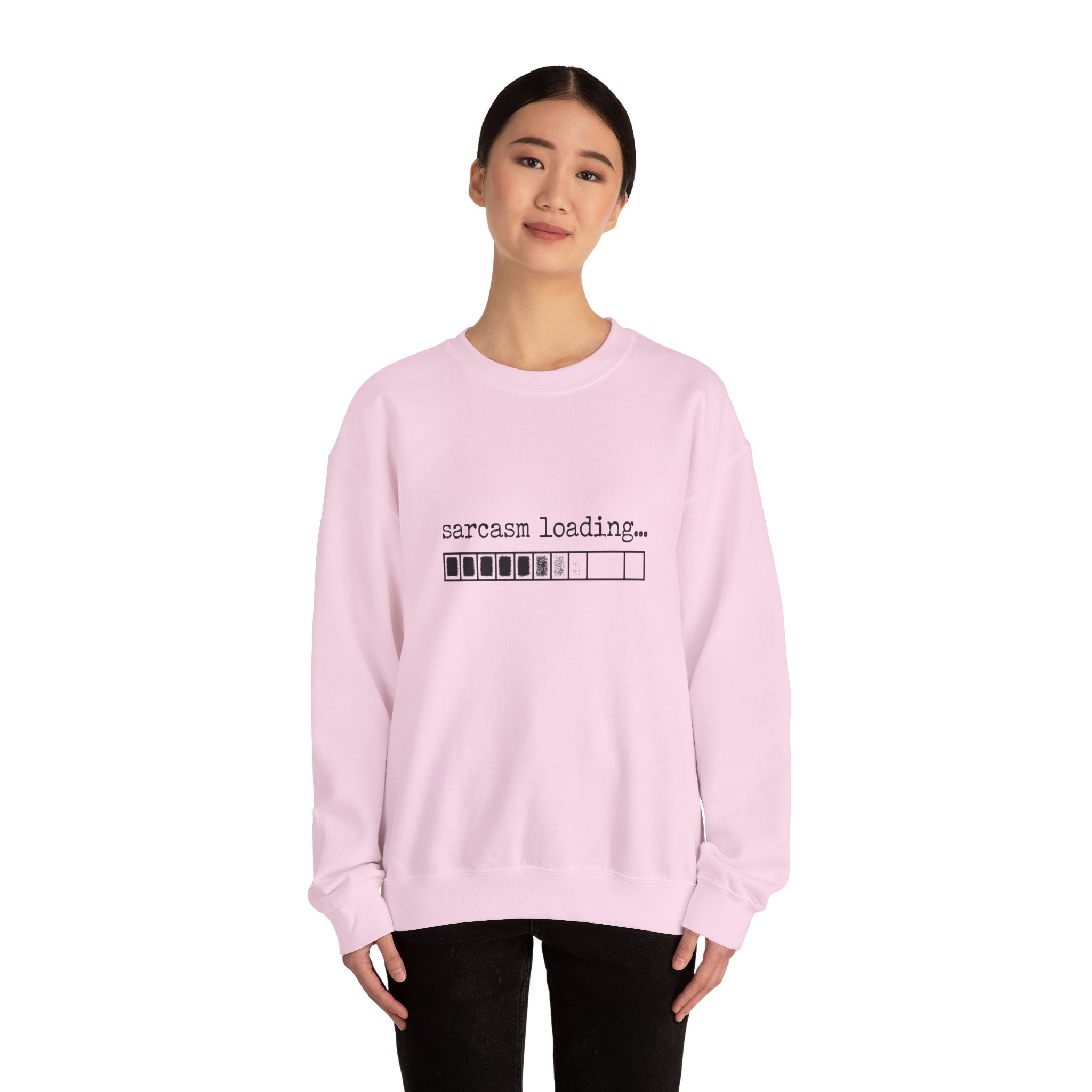 Sarcasm Loading Sweatshirt — Funny Loading Bar Crewneck