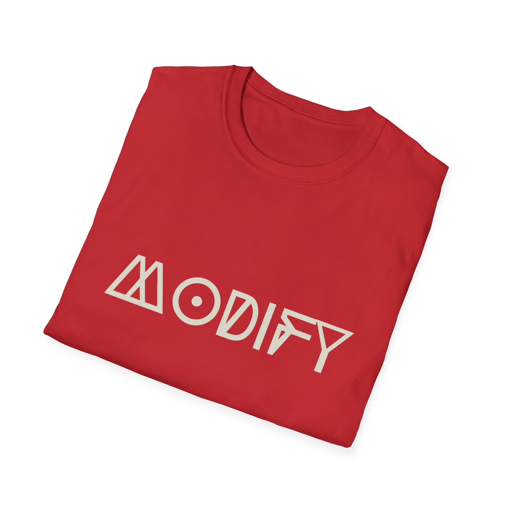 Modify Graphic T-Shirt — Retro Geometric Text Tee