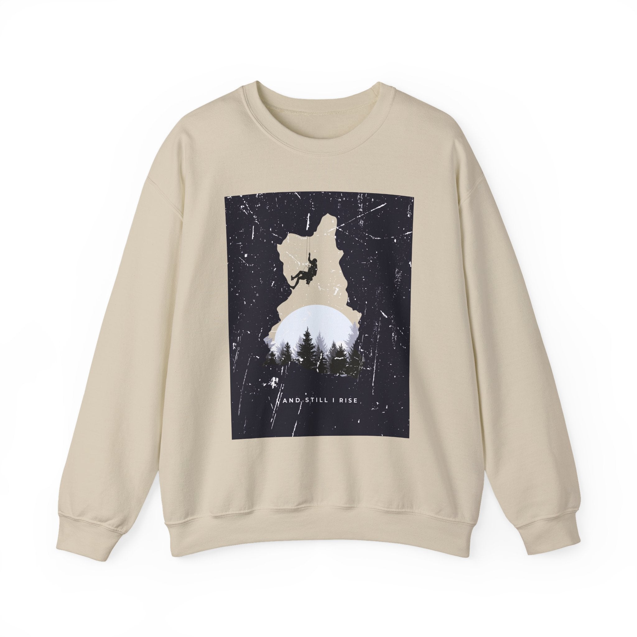 Adventure Snowboarder Graphic Sweatshirt — 'Find Your Wild' Mountain Crewneck