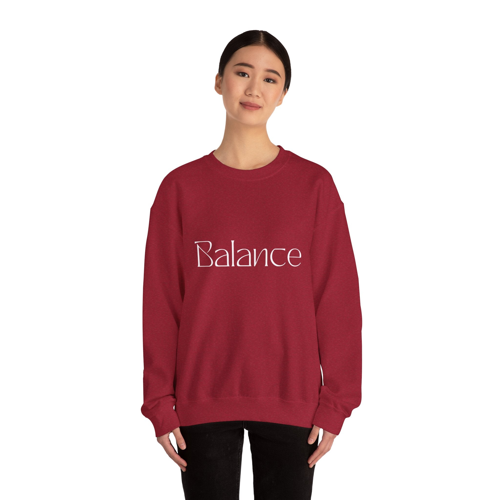 Balance Crewneck Sweatshirt — Minimal Wellness Graphic Sweatshirt