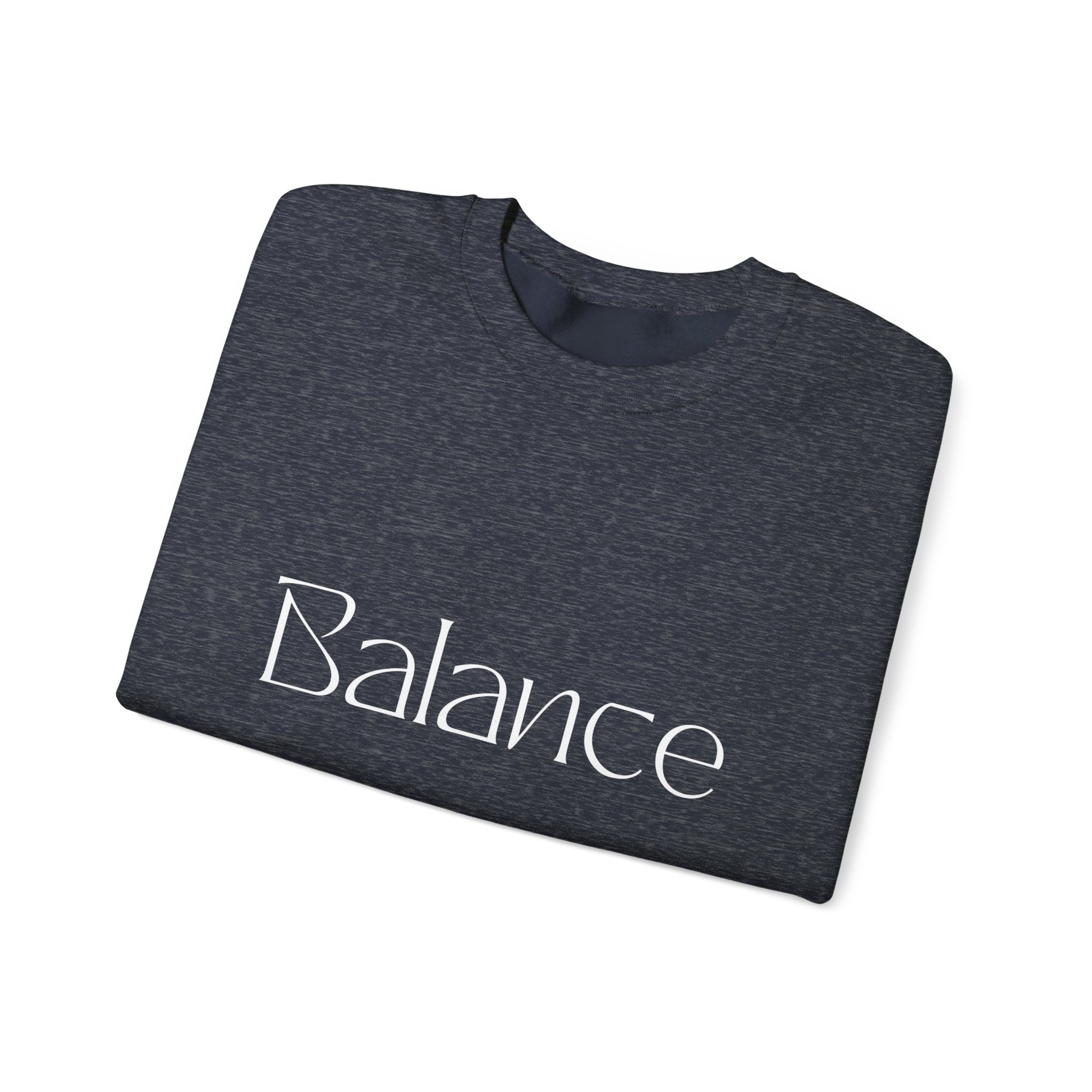 Balance Crewneck Sweatshirt — Minimal Wellness Graphic Sweatshirt