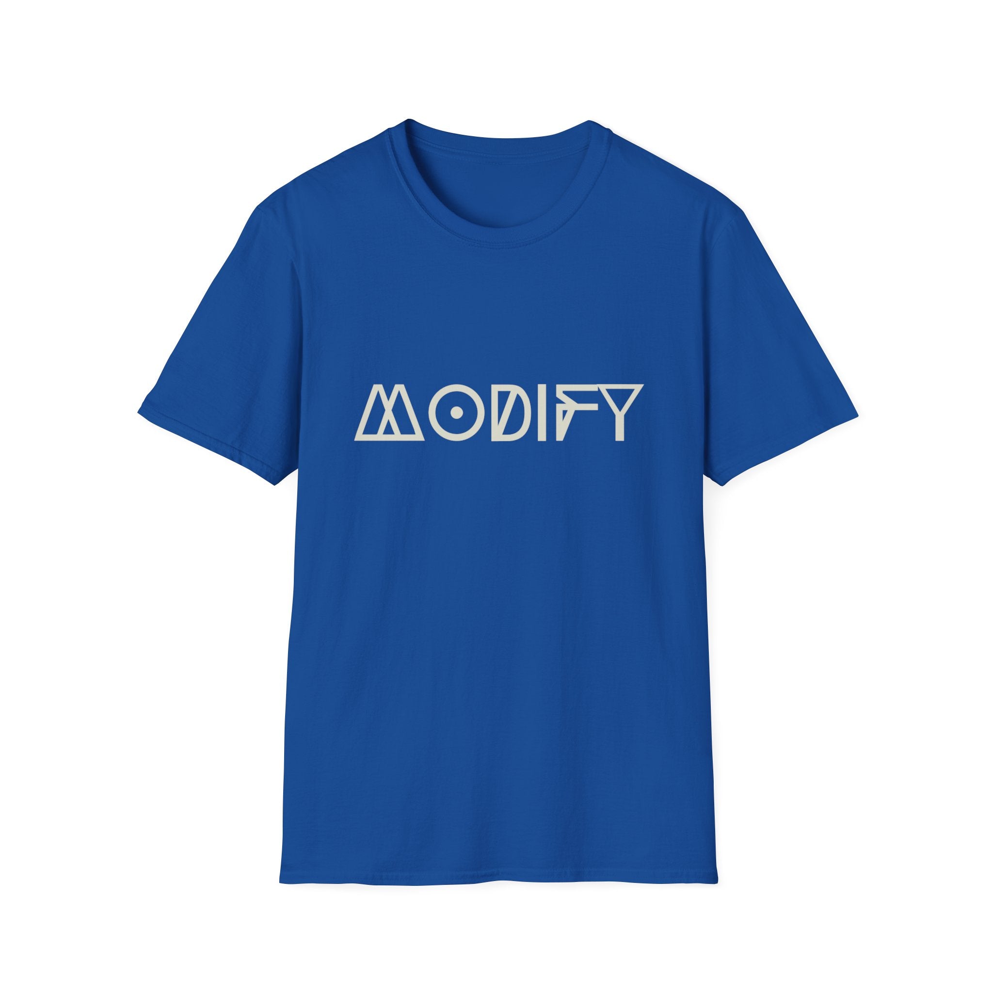 Modify Graphic T-Shirt — Retro Geometric Text Tee
