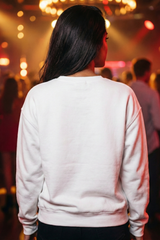 Unisex Light Baby Pink Cozy Forest Green Gradient Holiday Oversized Sweatshirt