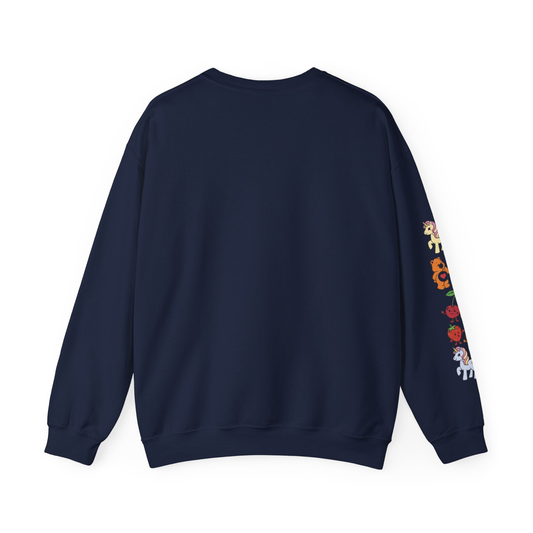 Crewneck Sweatshirt — Colorful Cute Animal Sleeve Graphic
