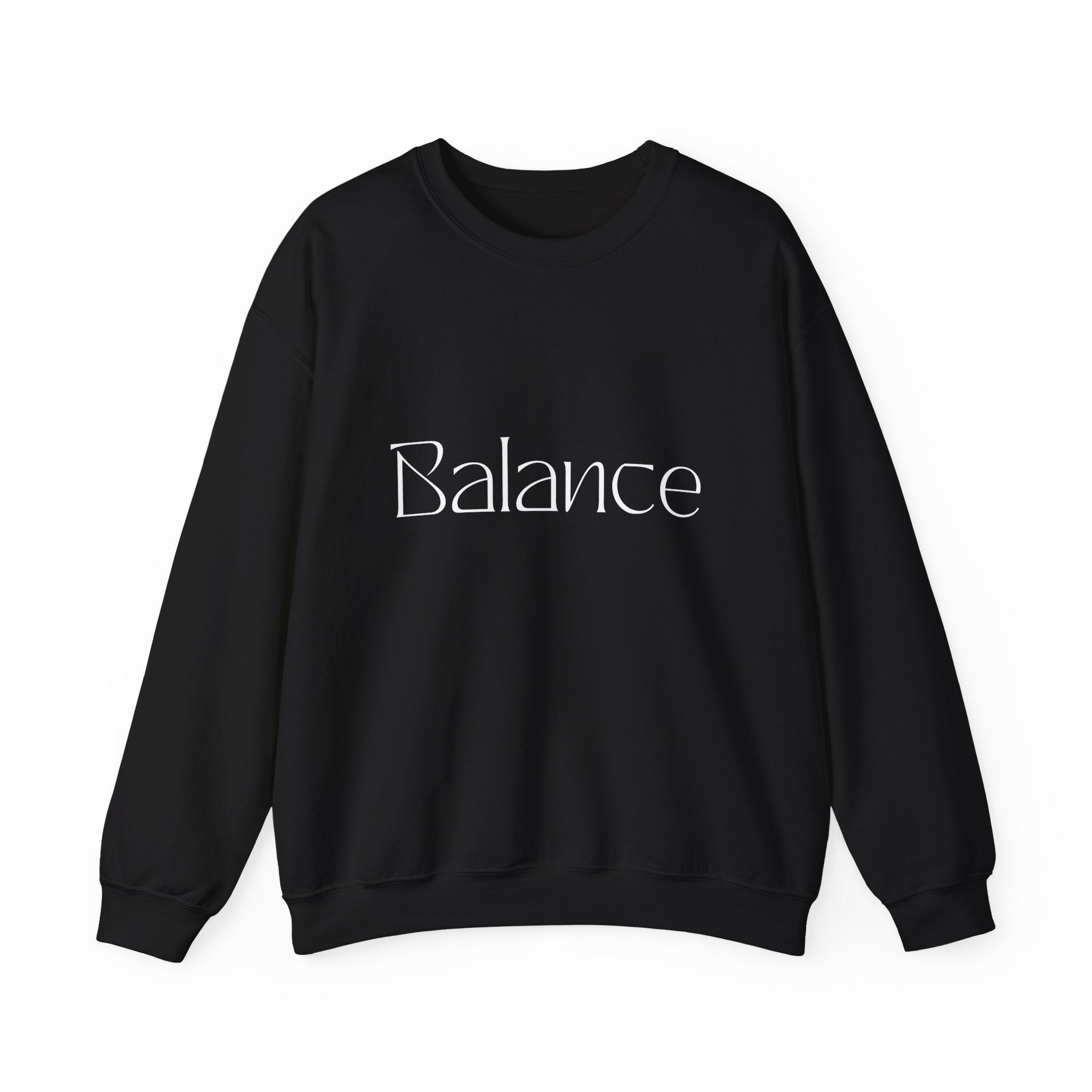 Balance Crewneck Sweatshirt — Minimal Wellness Graphic Sweatshirt