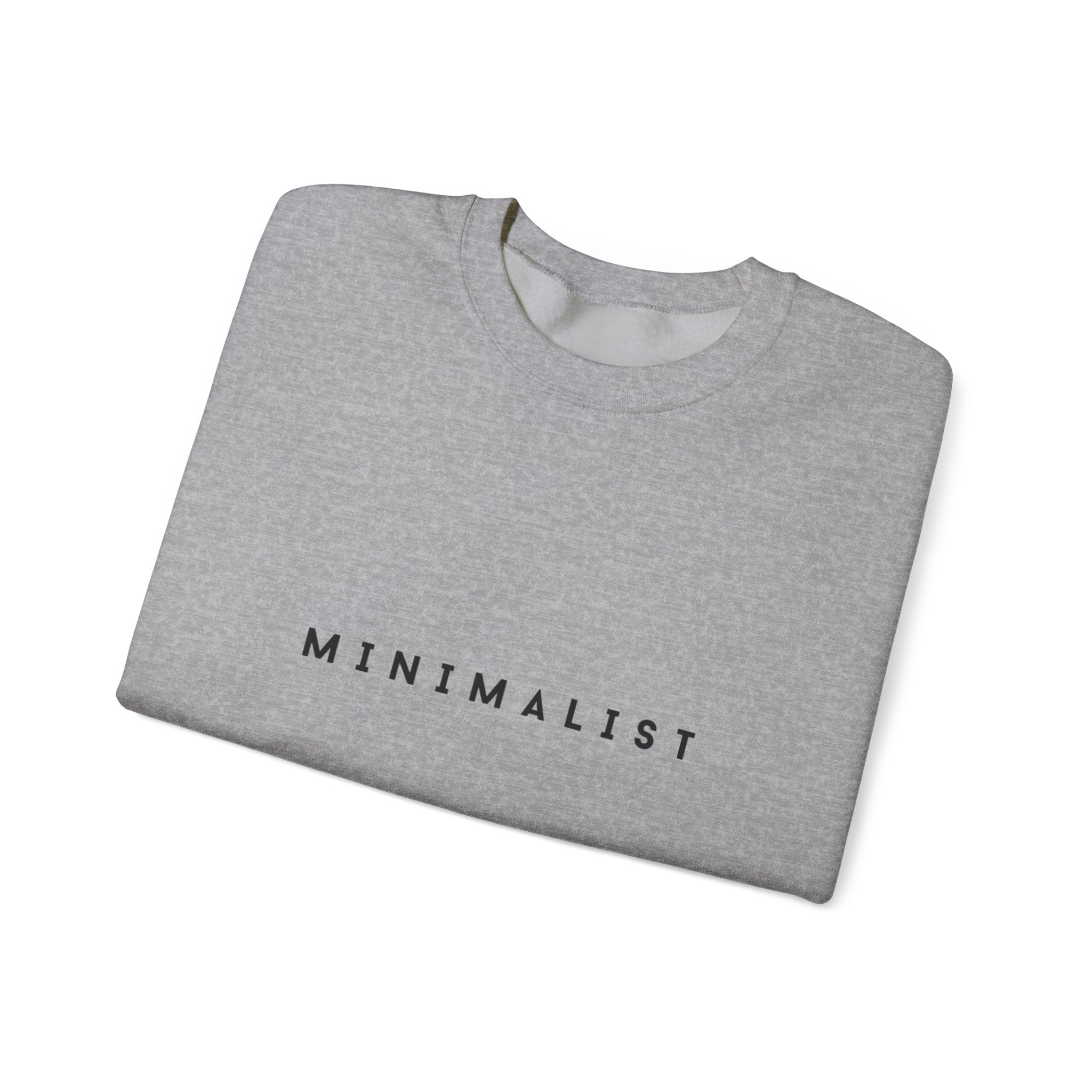 Minimalist Crewneck Sweatshirt — Simple 'MINIMALIST' Graphic Pullover