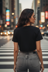 Women's Friends Bond Black Crop Top