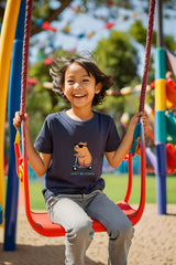 Boys Navy Blue Round Neck Half Sleeve Be Cool T-shirt
