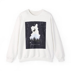 Adventure Snowboarder Graphic Sweatshirt — 'Find Your Wild' Mountain Crewneck