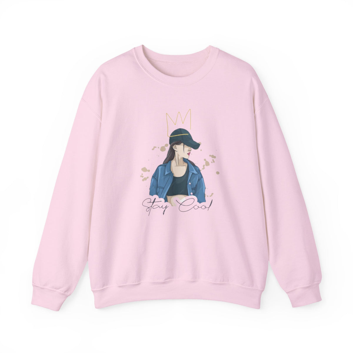 Stay Cool Girl Sweatshirt — Casual Graphic Crewneck for Teens & Young Women