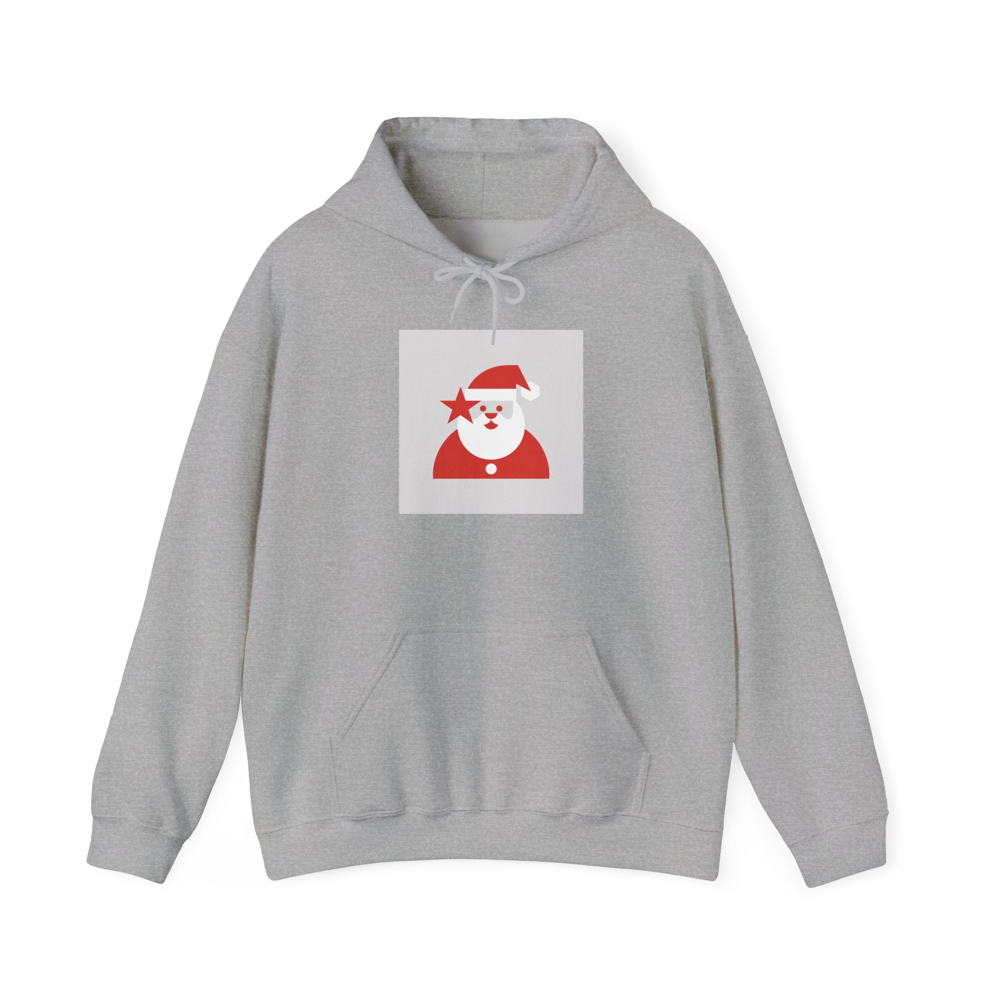 Minimal Santa Graphic Hoodie | modern santa graphic, geometric santa
