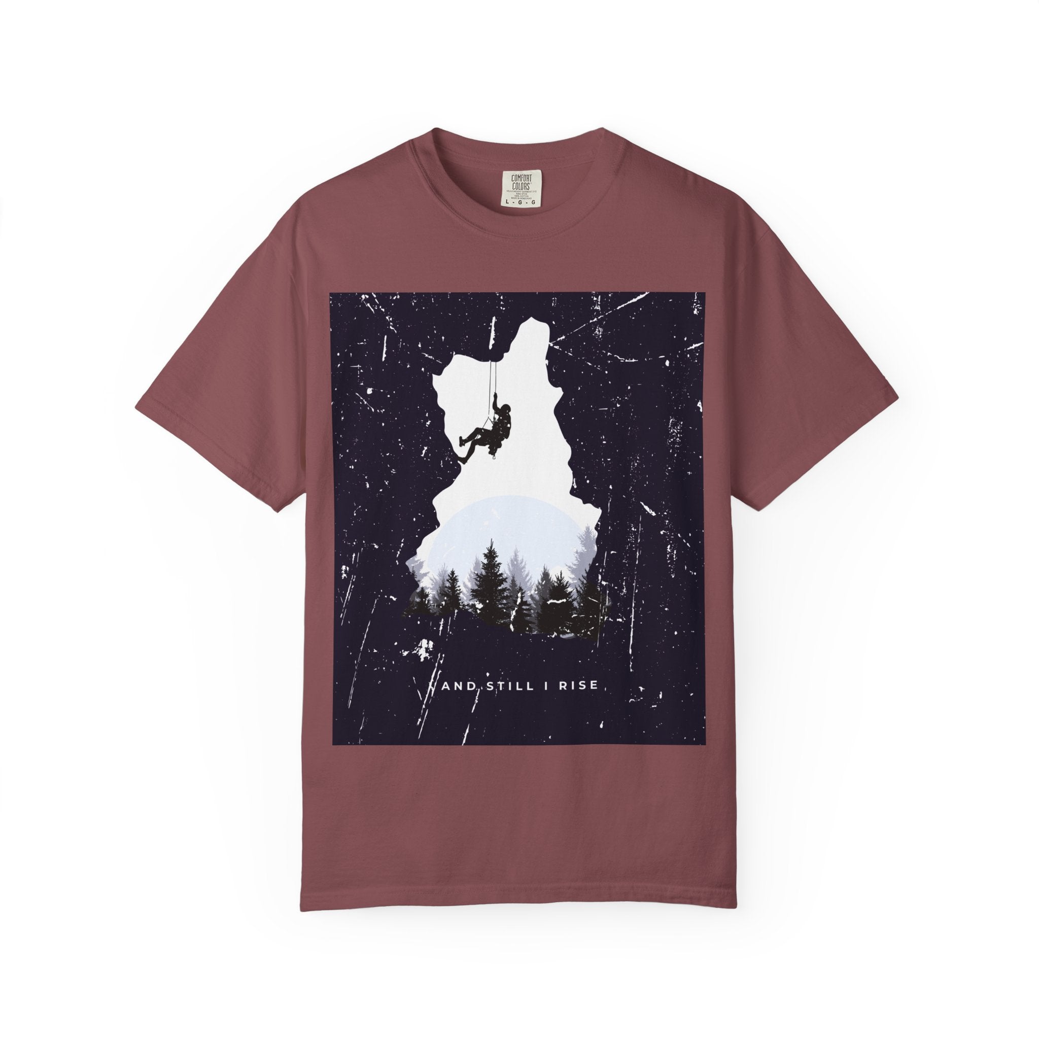 Climber Silhouette T-Shirt — And Still I Rise Mountain Adventure Tee