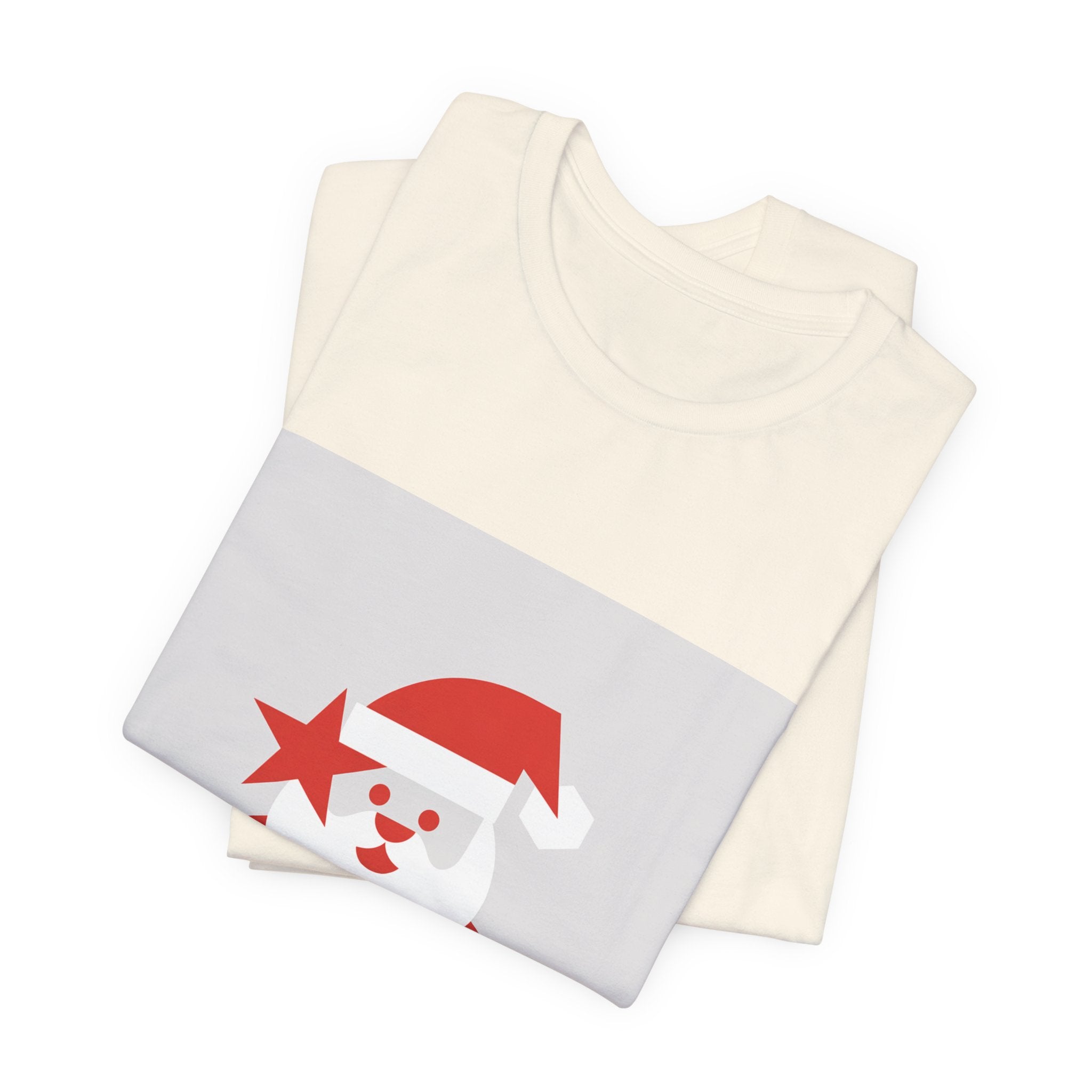 Minimal Santa Graphic Tee | Modern Santa Graphic, Geometric Santa