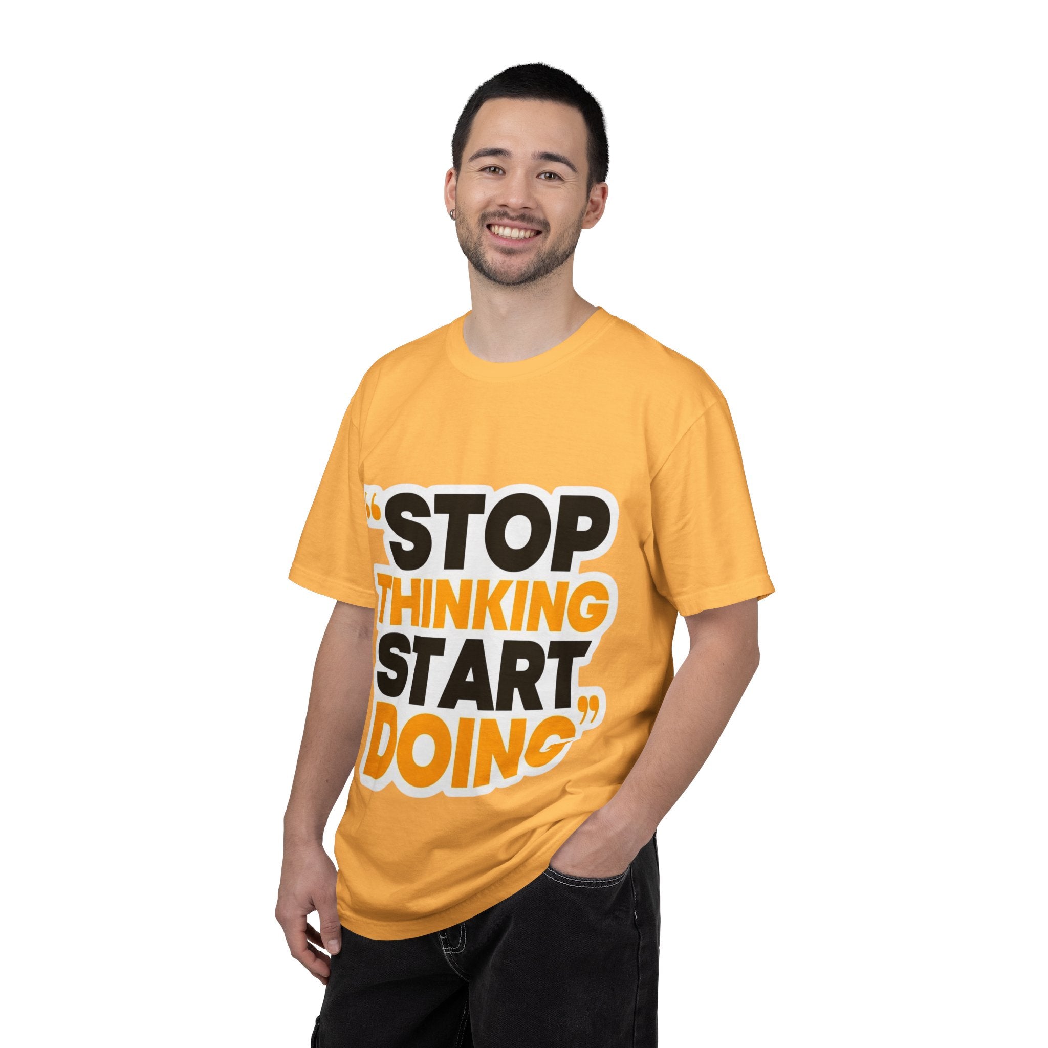 Motivational Tee - "Stop Thinking Start Doing" Graphic T-Shirt