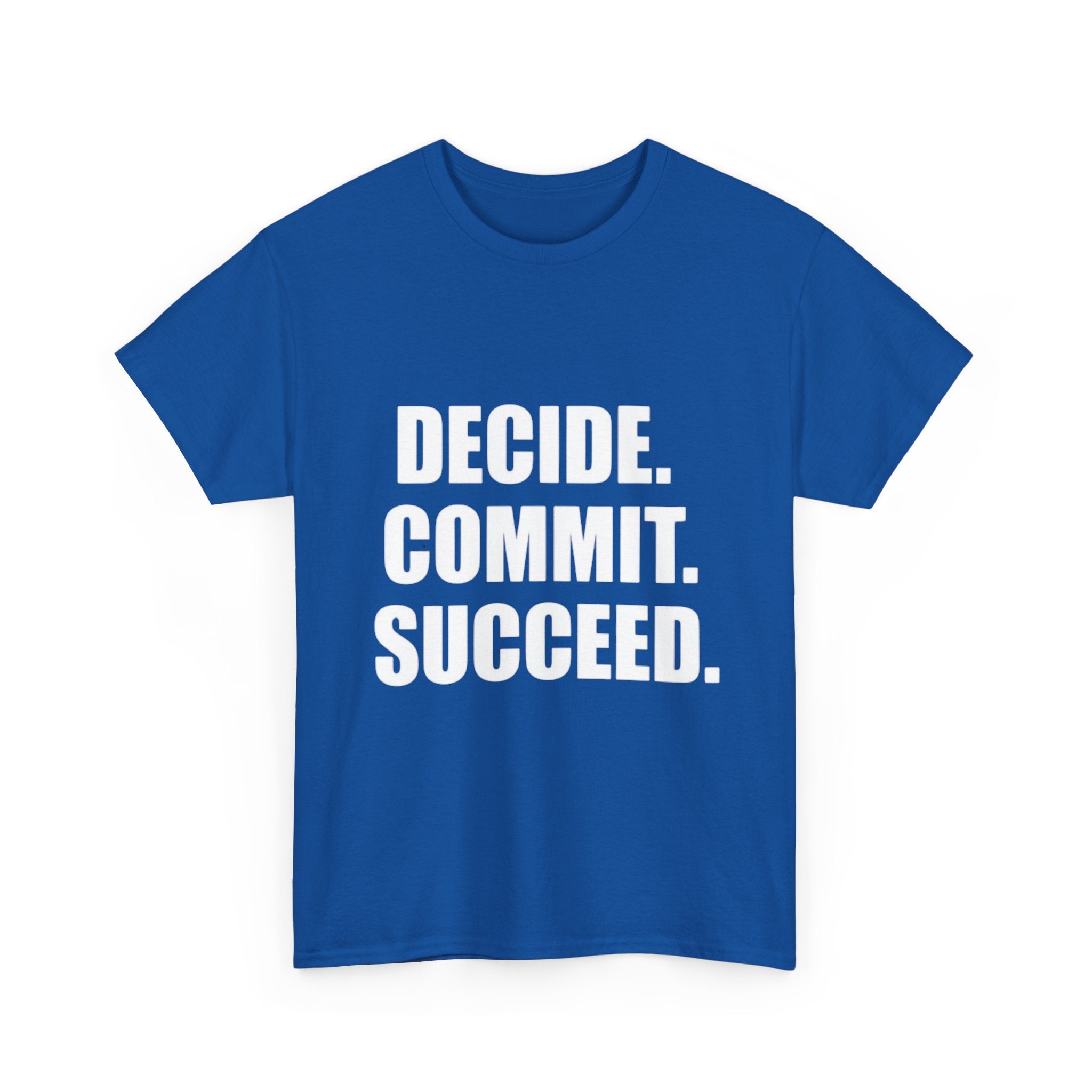 Decide. Commit. Succeed. Tee — Motivational Men's Black T-Shirt