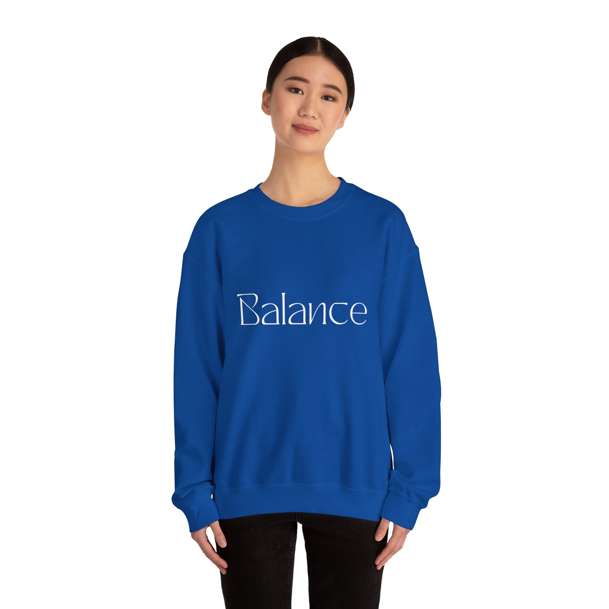 Balance Crewneck Sweatshirt — Minimal Wellness Graphic Sweatshirt
