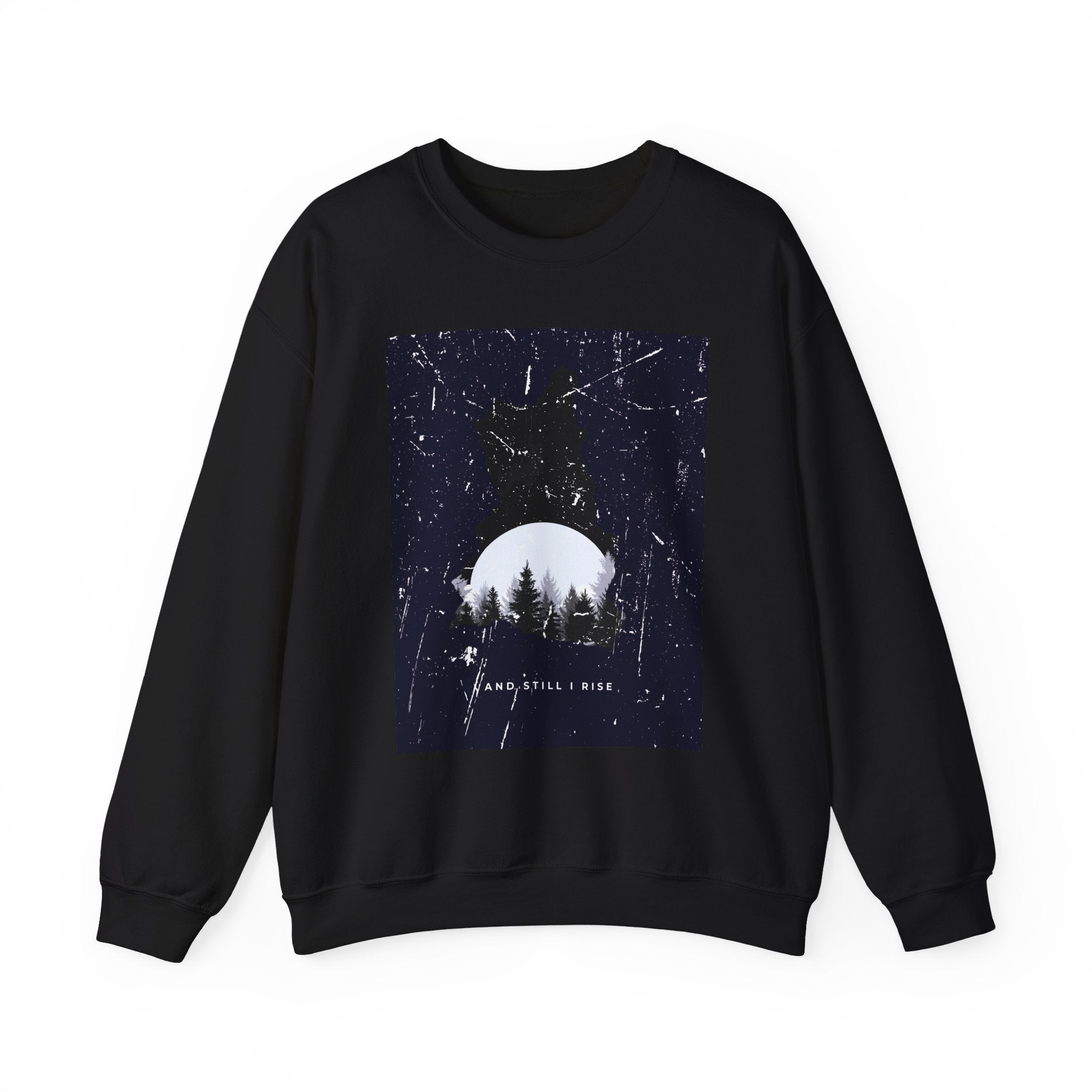 Adventure Snowboarder Graphic Sweatshirt — 'Find Your Wild' Mountain Crewneck