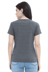 Women Round Neck Half Sleeve Skull T-Shirt