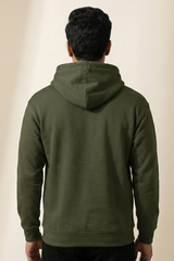 Unisex Olive Green Cozy Holiday Greetings Graphic Hoodie