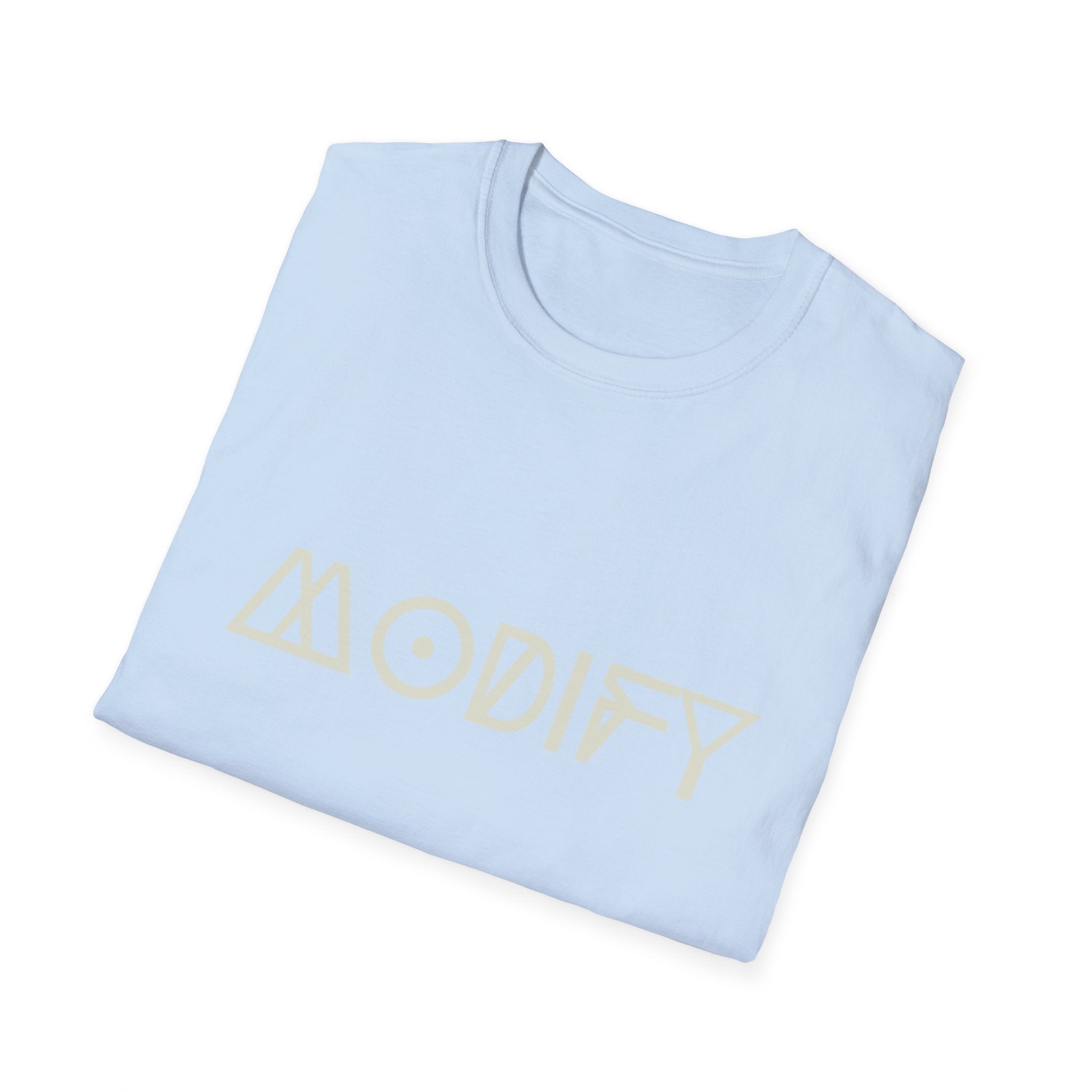 Modify Graphic T-Shirt — Retro Geometric Text Tee
