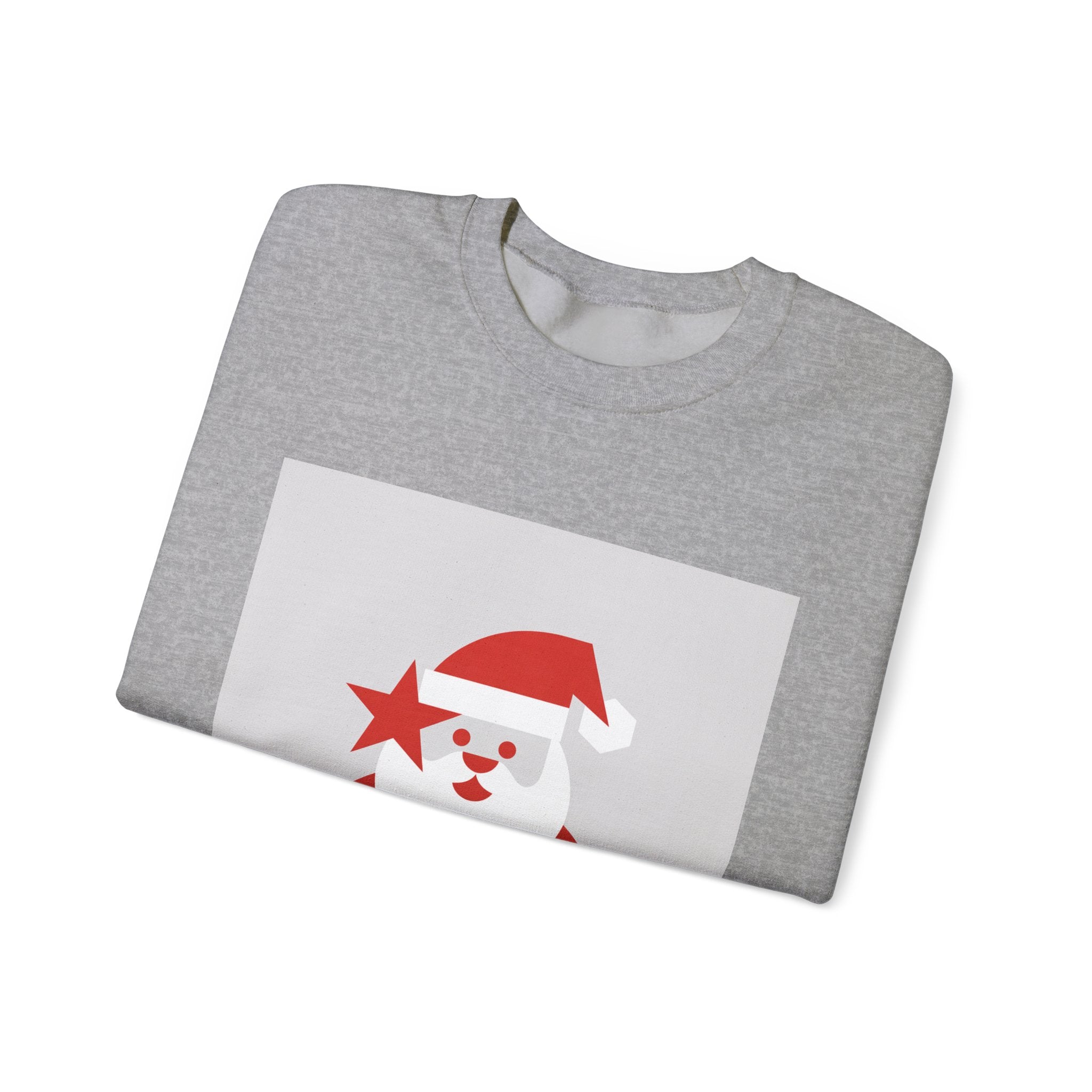 Minimal Santa Graphic Sweatshirt | Modern Santa, Geometric Holiday Crewneck