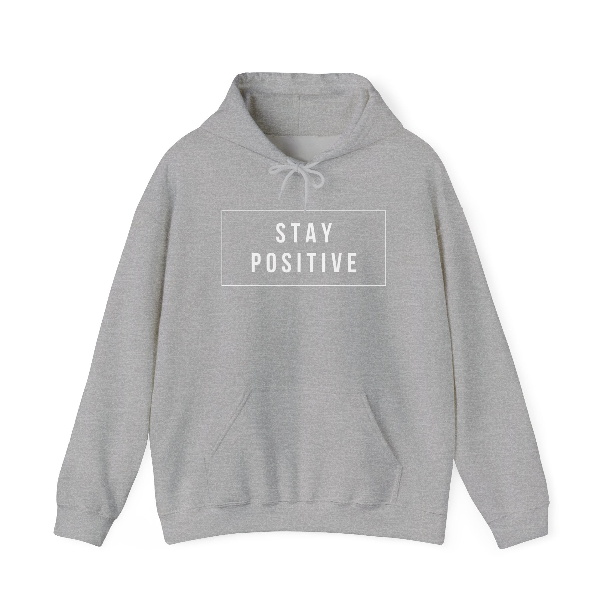 Stay Positive Hoodie — Minimal Motivational Pullover