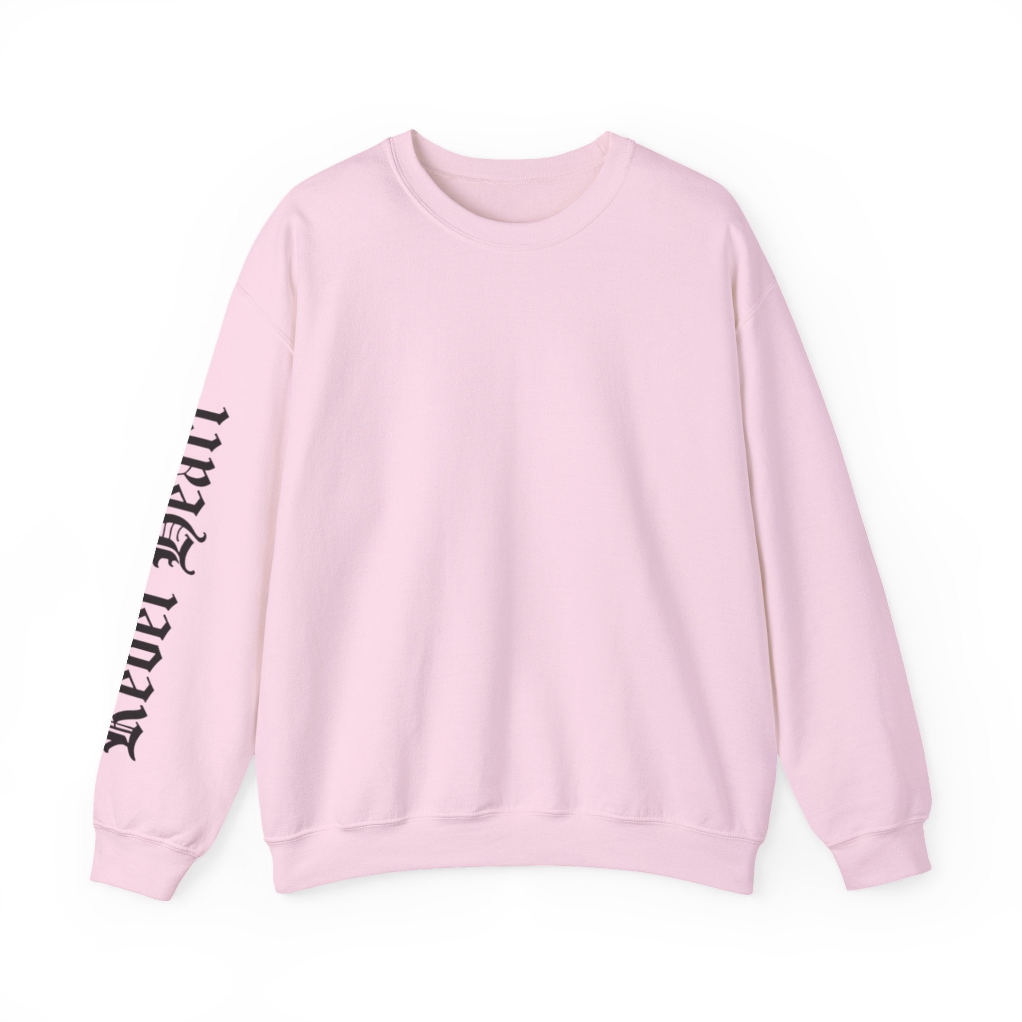 Crewneck Sweatshirt — Gothic 'Heal Each' Sleeve Script