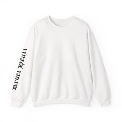 Crewneck Sweatshirt — Gothic 'Heal Each' Sleeve Script