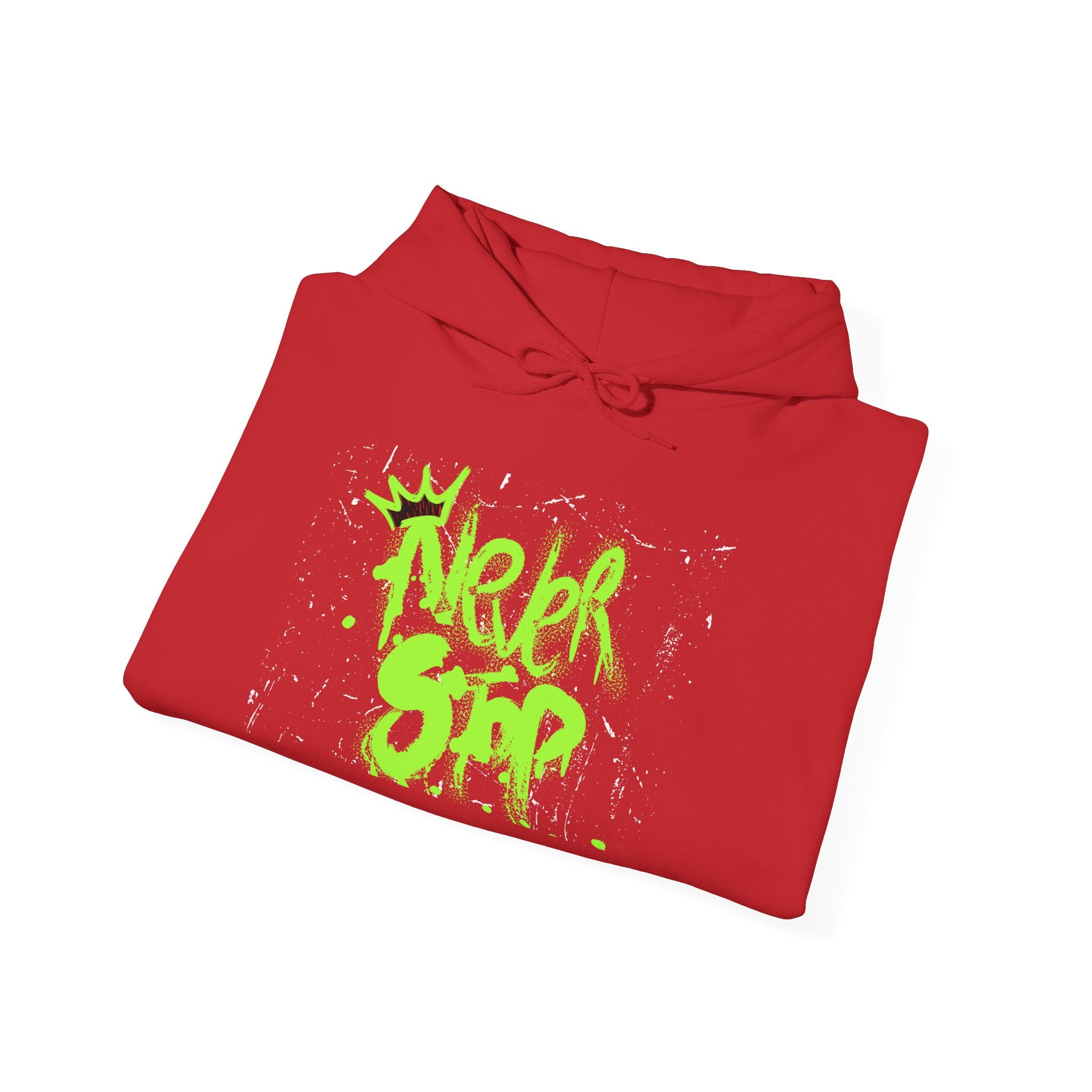 'Never Stop' Graffiti Hoodie - Neon Green Streetwear Pullover