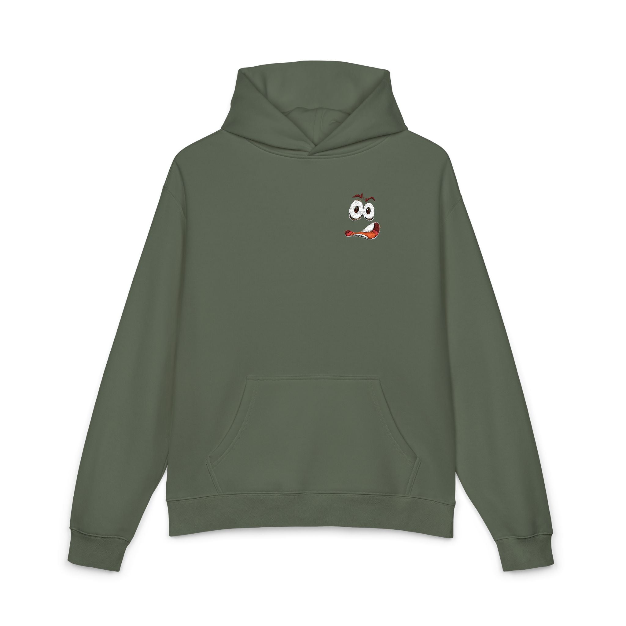 Relaxed Hoodie — Cute Cartoon Sushi Roll Pocket Logo Hoodie
