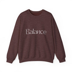 Balance Crewneck Sweatshirt — Minimal Wellness Graphic Sweatshirt