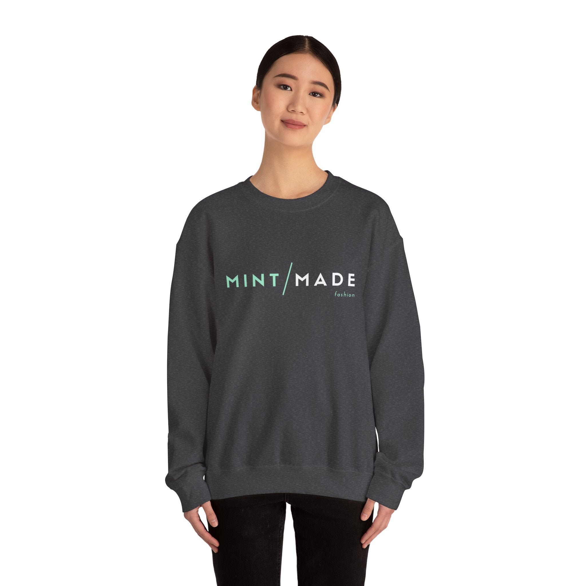 Mint Made Crewneck Sweatshirt — Minimal Logo Cozy Pullover