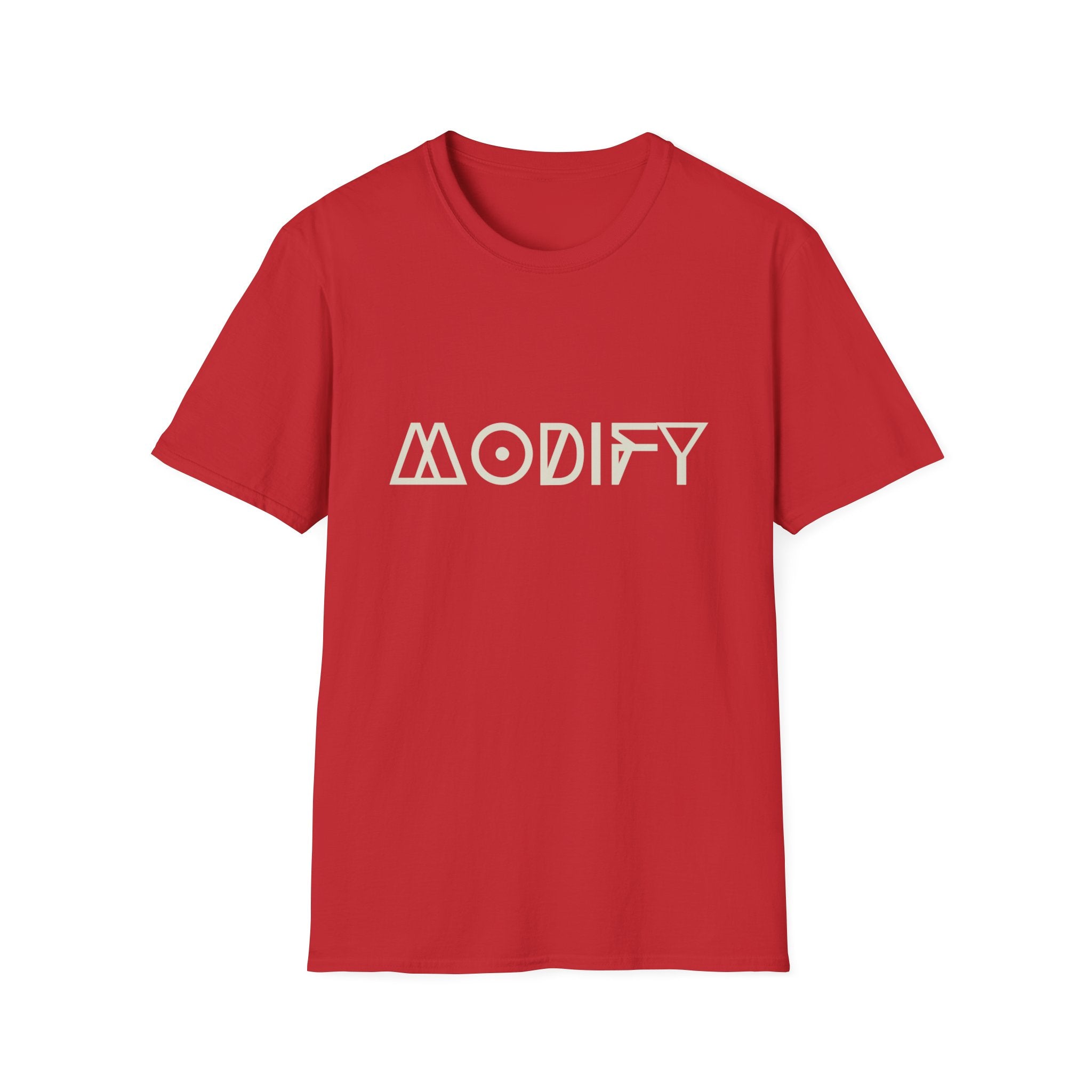Modify Graphic T-Shirt — Retro Geometric Text Tee
