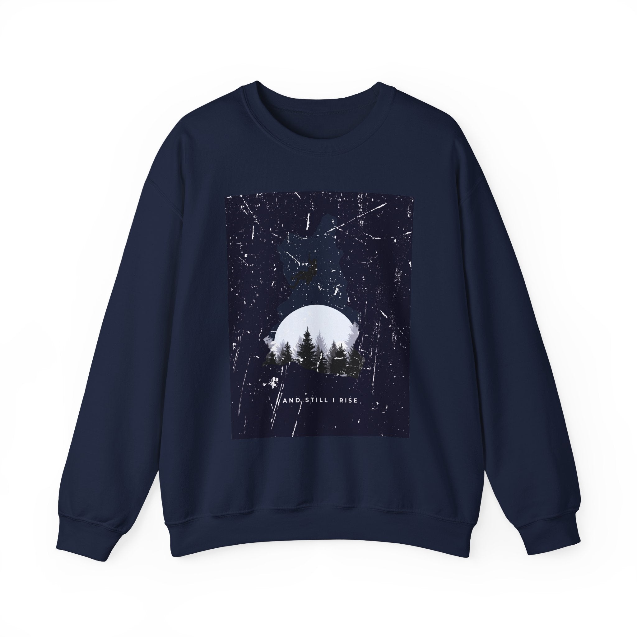 Adventure Snowboarder Graphic Sweatshirt — 'Find Your Wild' Mountain Crewneck