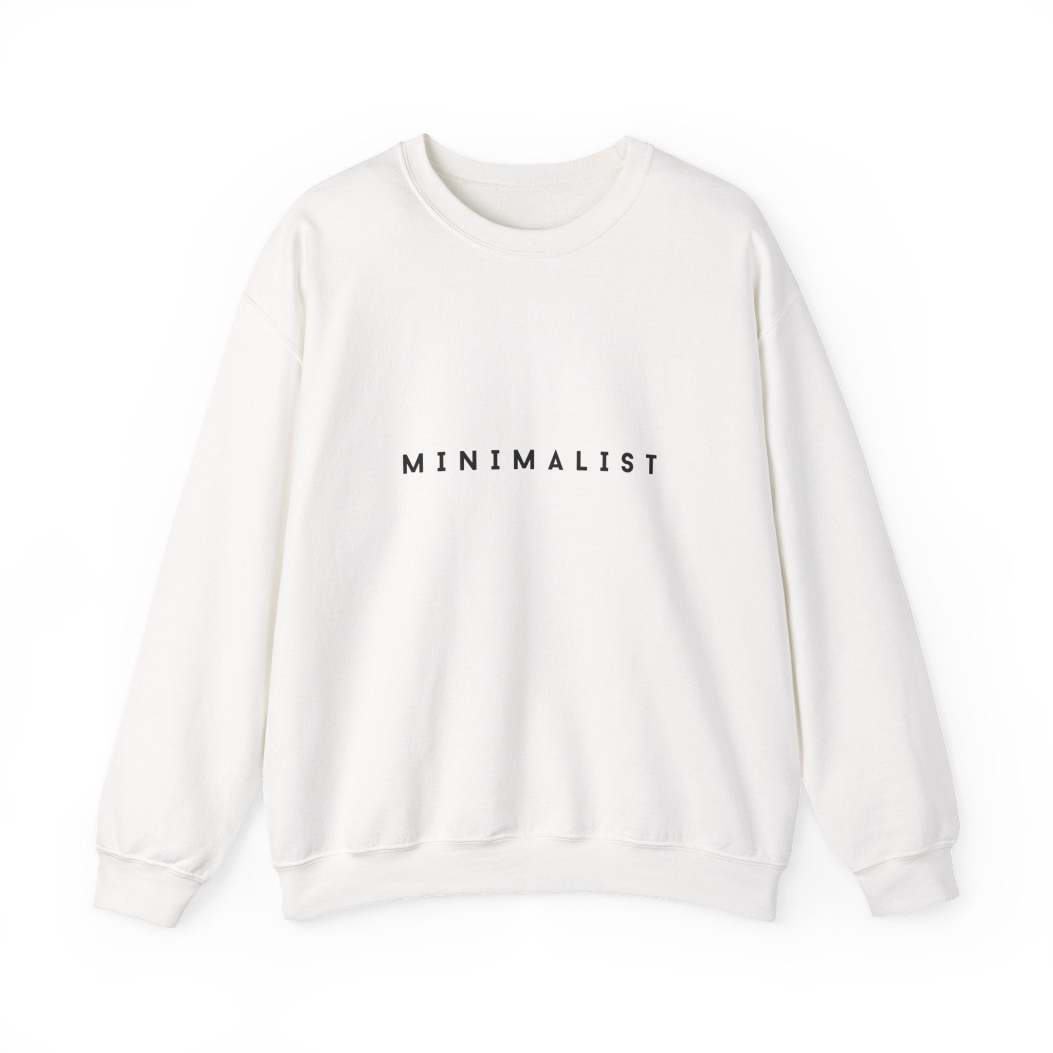 Minimalist Crewneck Sweatshirt — Simple 'MINIMALIST' Graphic Pullover