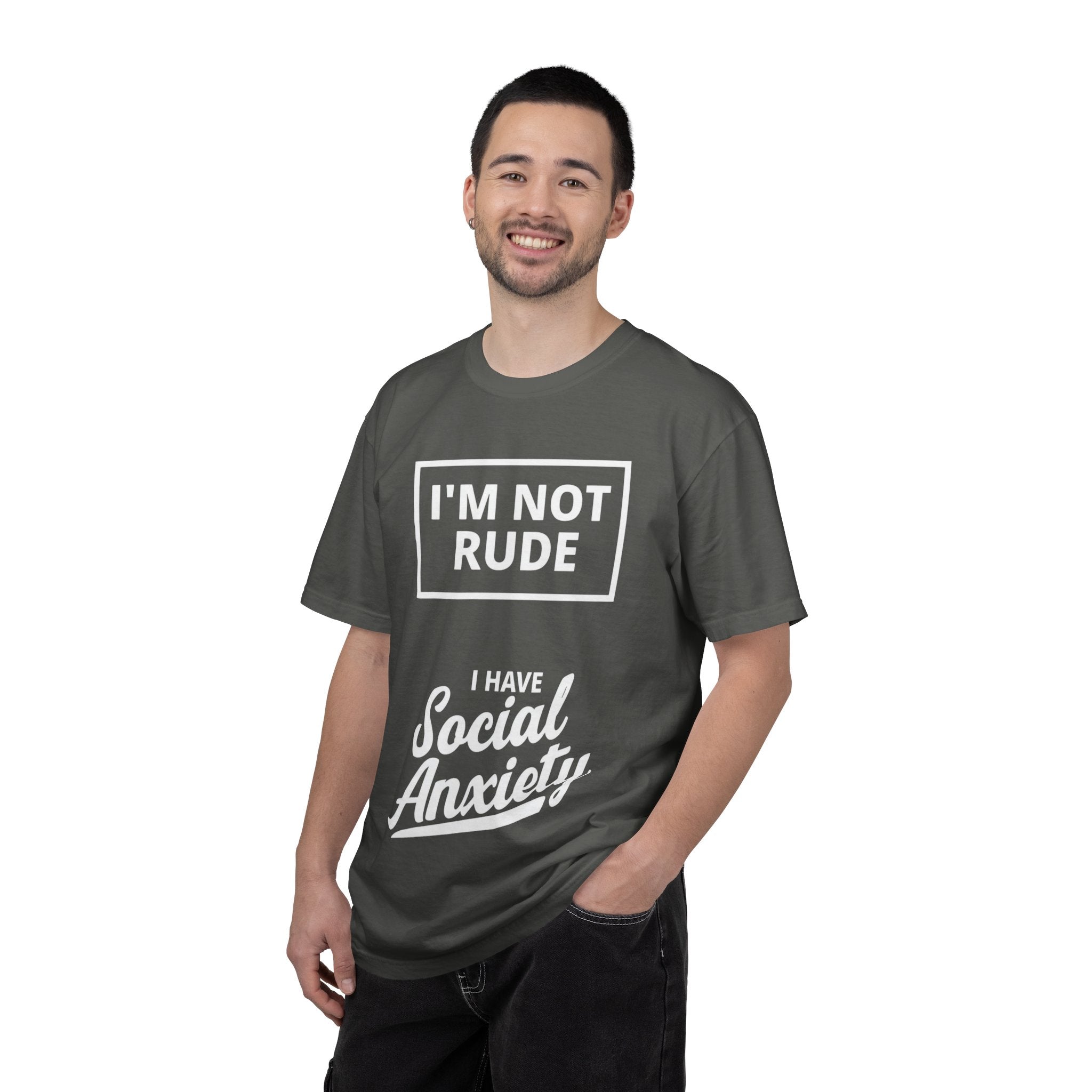 T-Shirt — "I'm Not Rude, I Have Social Anxiety" Graphic Tee