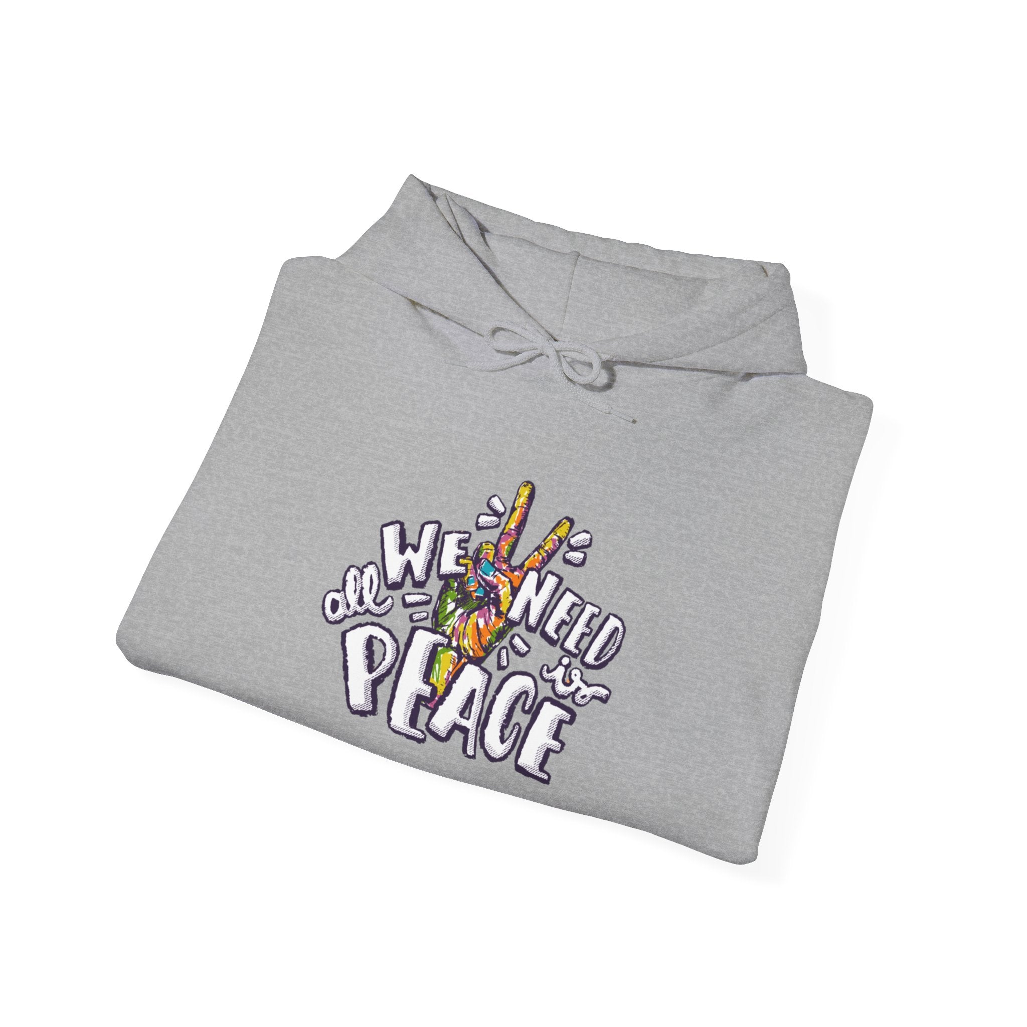 Hoodie — 'We Need Peace' Floral Peace Sign Graphic Hoodie