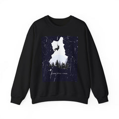 Climbing Silhouette Crewneck Sweatshirt — “Climb. Chill. Repeat.” Mountain Graphic