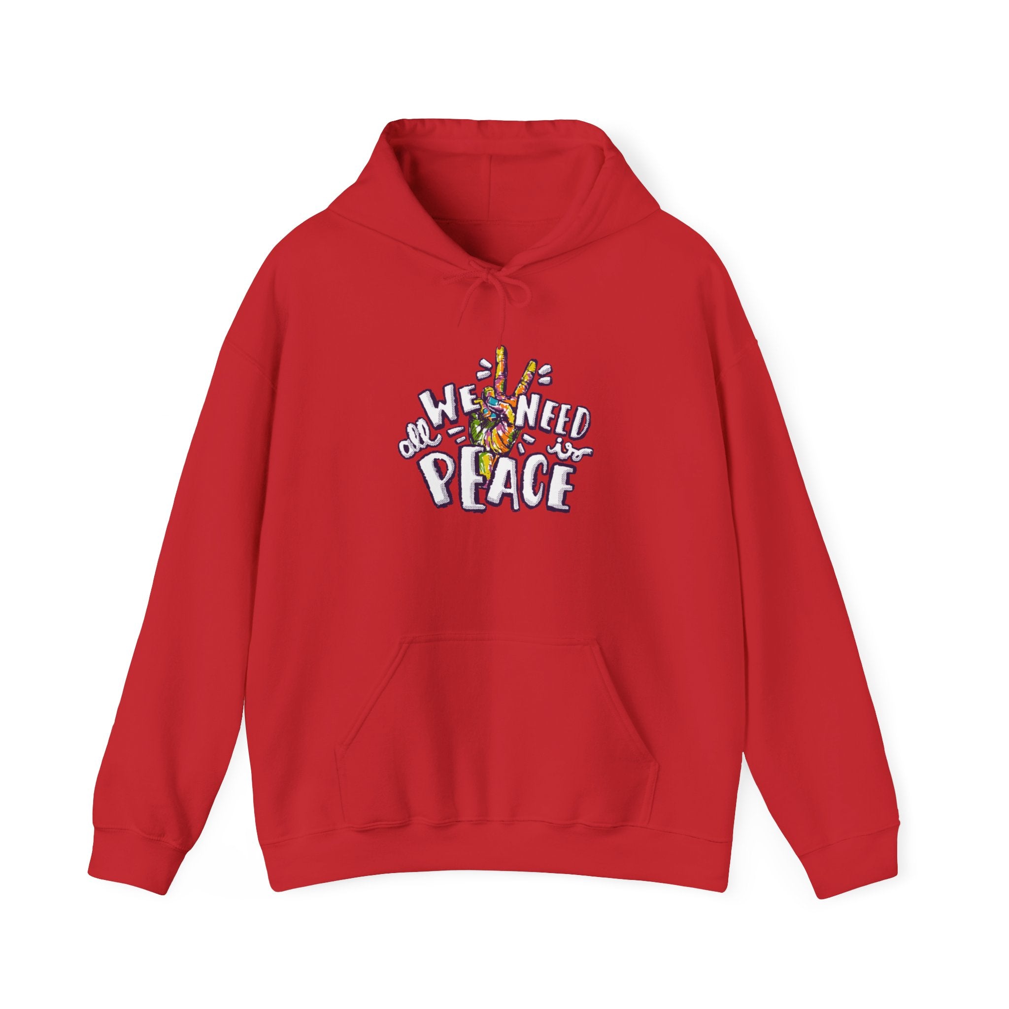 Hoodie — 'We Need Peace' Floral Peace Sign Graphic Hoodie