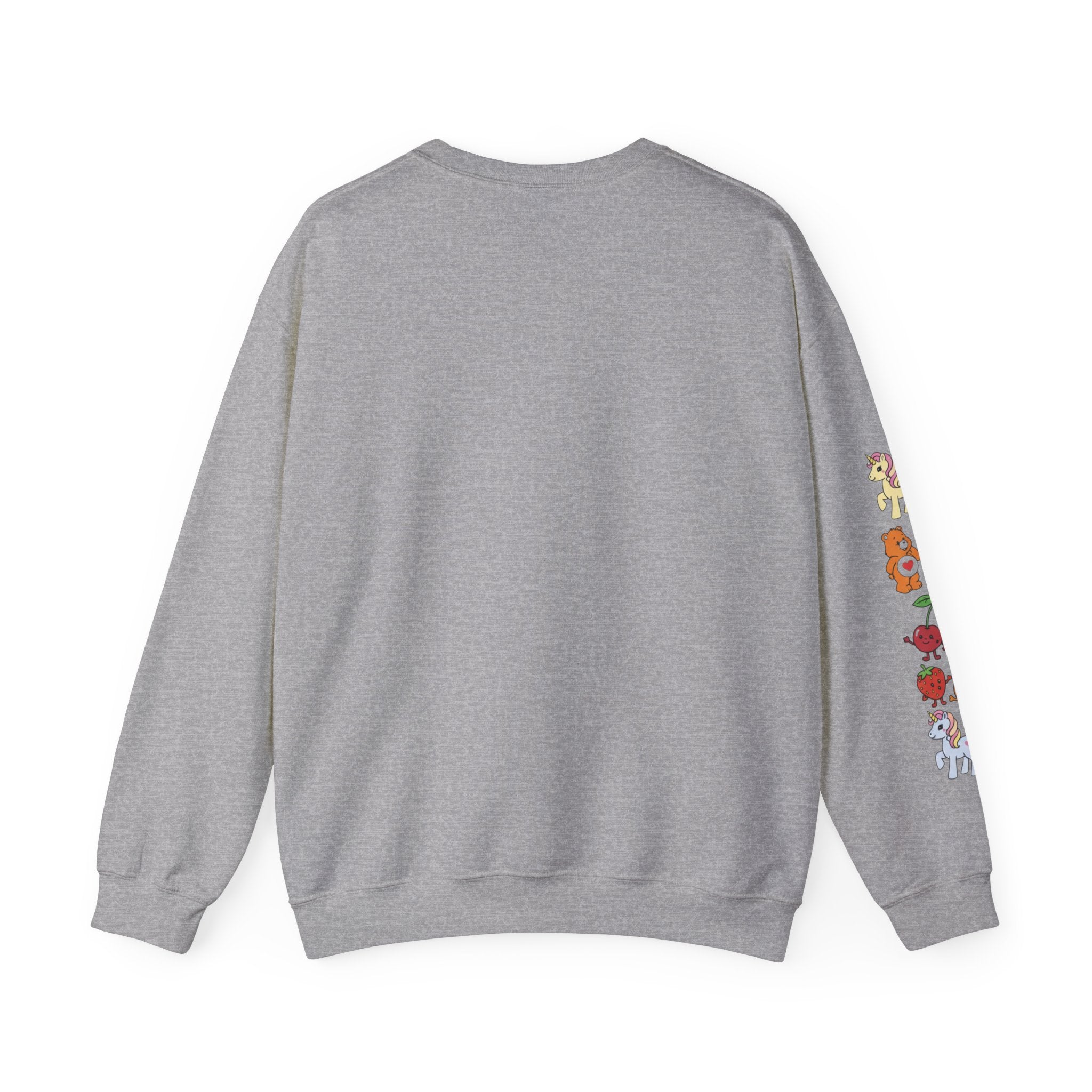 Crewneck Sweatshirt — Colorful Cute Animal Sleeve Graphic