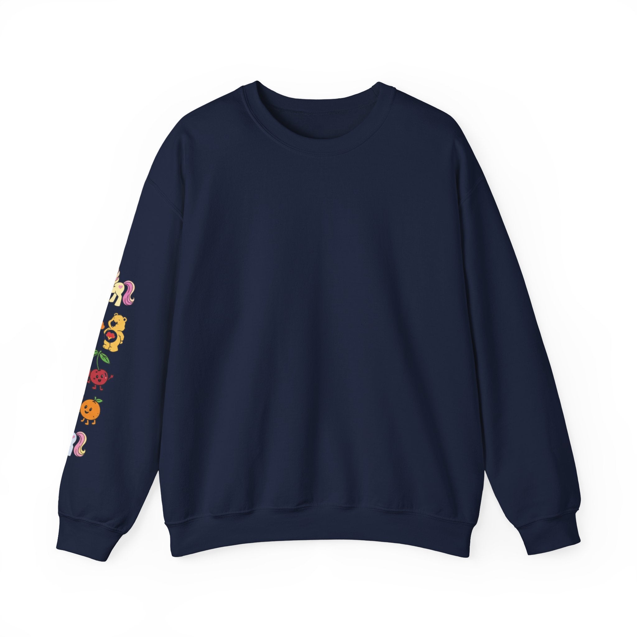 Crewneck Sweatshirt — Colorful Cute Animal Sleeve Graphic