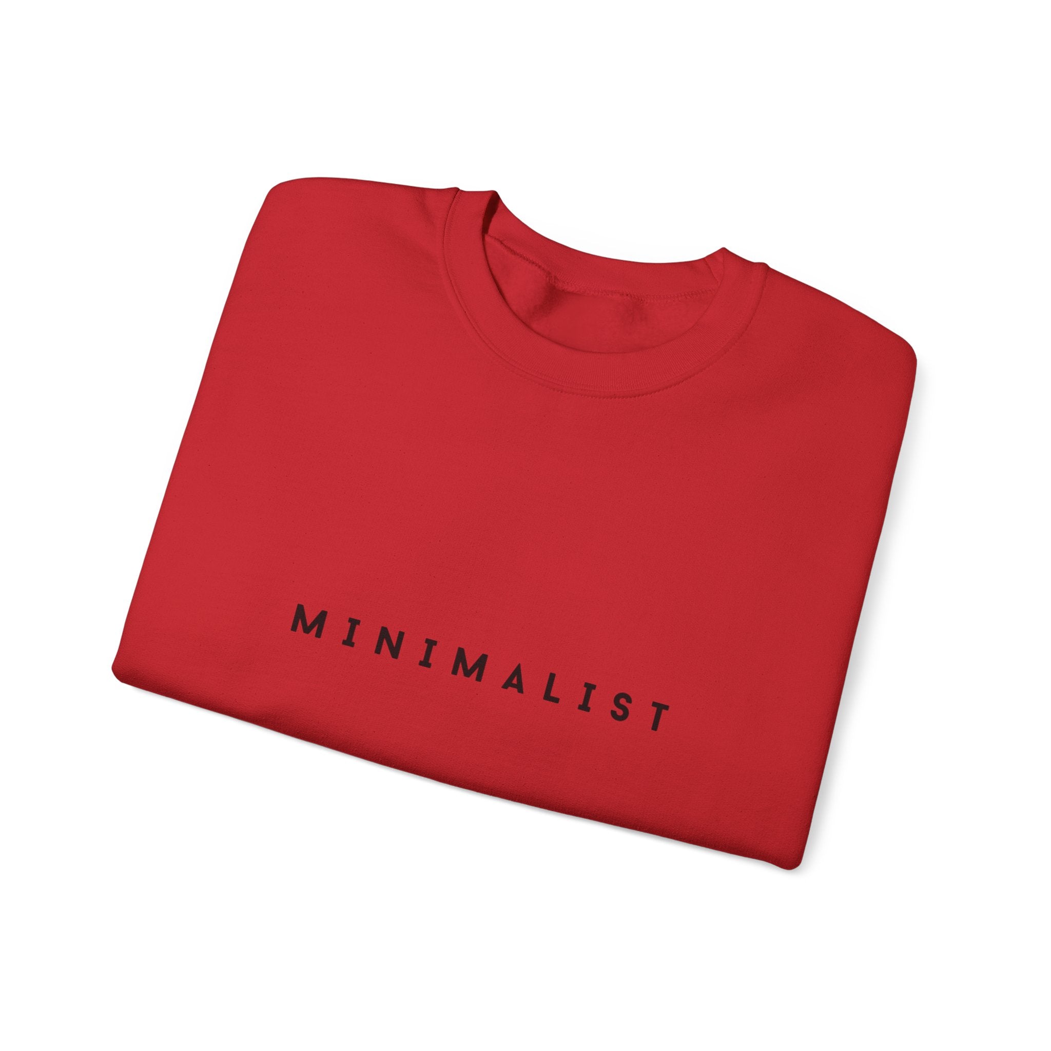 Minimalist Crewneck Sweatshirt — Simple 'MINIMALIST' Graphic Pullover