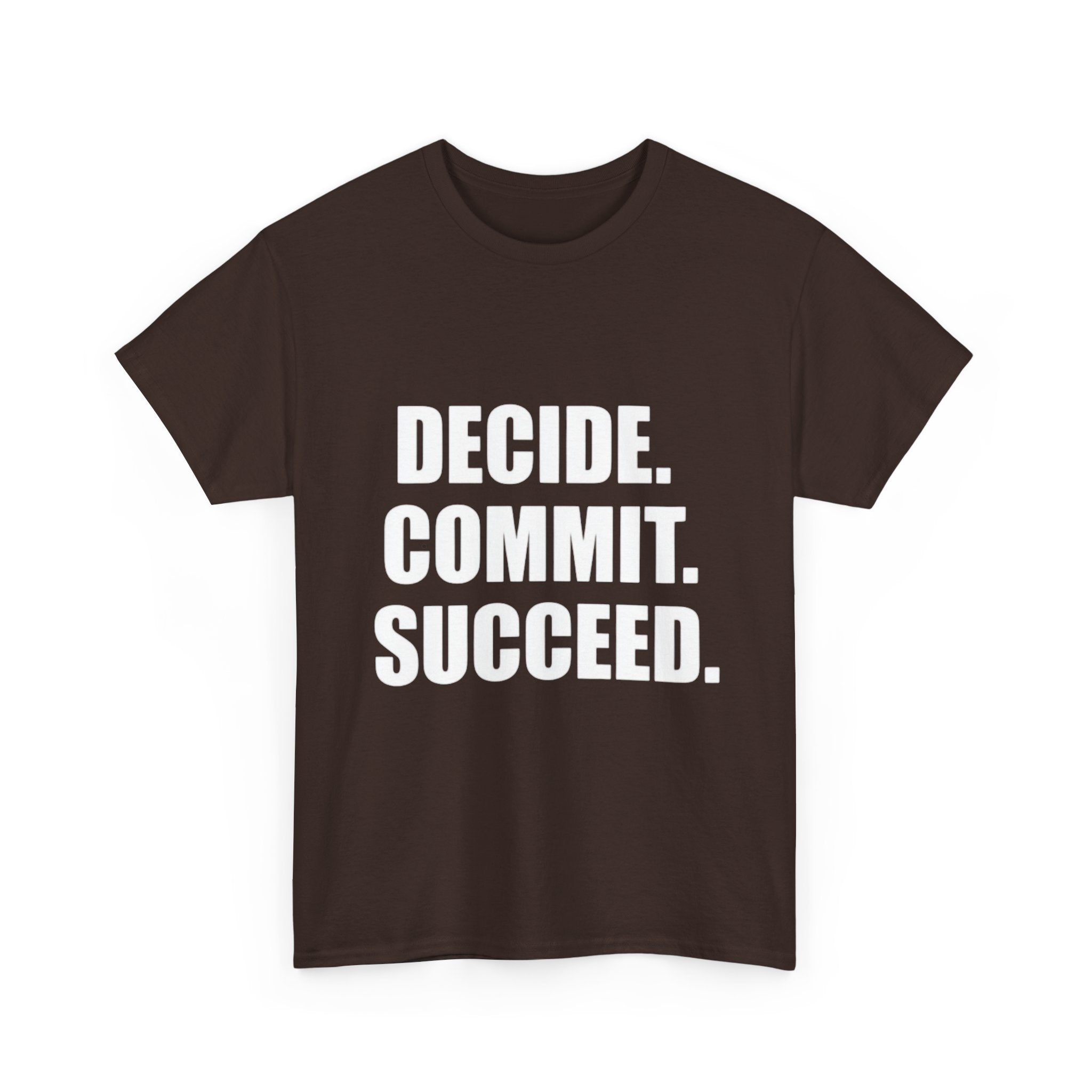 Decide. Commit. Succeed. Tee — Motivational Men's Black T-Shirt